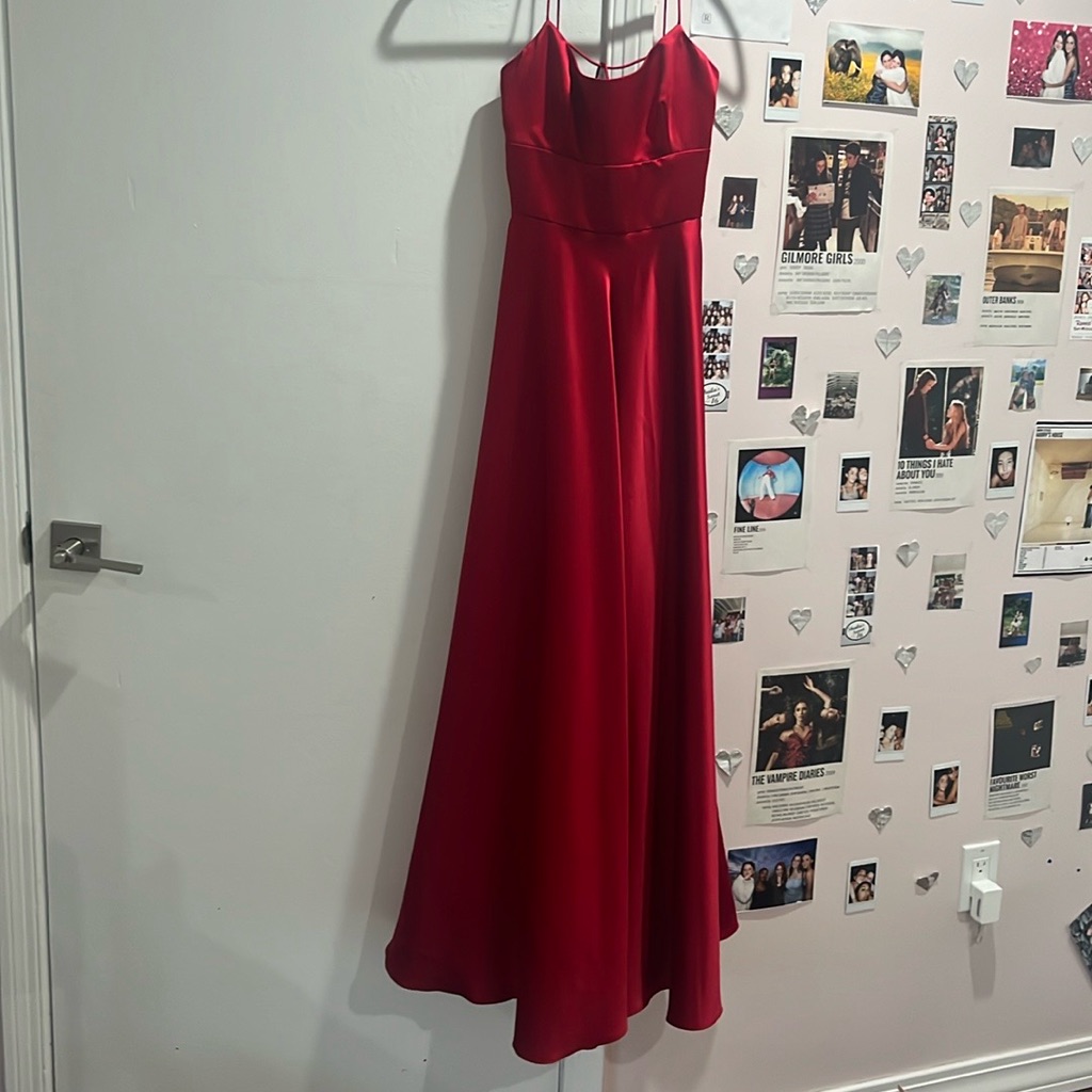 Jill Stuart Red Satin Maxi Dress